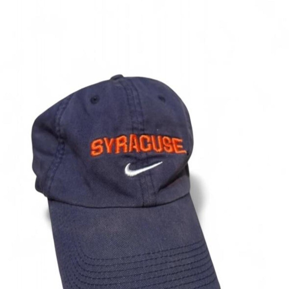 Vintage Nike Team Syracuse University Baseball Hat Navy Orange Swoosh Dad Cap